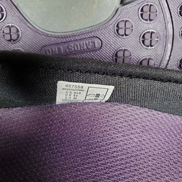 Lands’ End Black Slip On Comfort Shoes women's size 8.5 Skeemer New - Picture 10 of 11